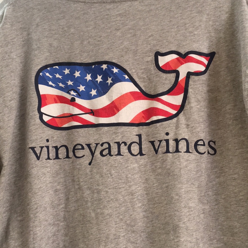 Vineyard Vines Long Sleeve Grey Whale Crew T-Shirt